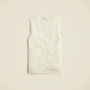 J Crew Silk Cashmere Sweater Shell in Ivory Size Medium